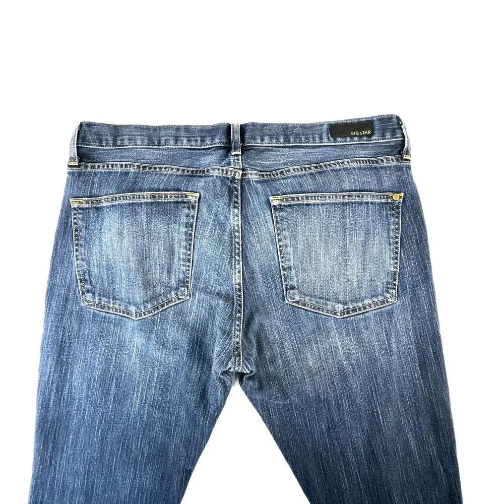Big Star Blue Jeans Mens Size 36R 38x31.5 Archetype Slim Fit Straight Leg Denim